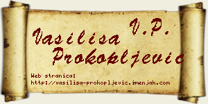 Vasilisa Prokopljević vizit kartica